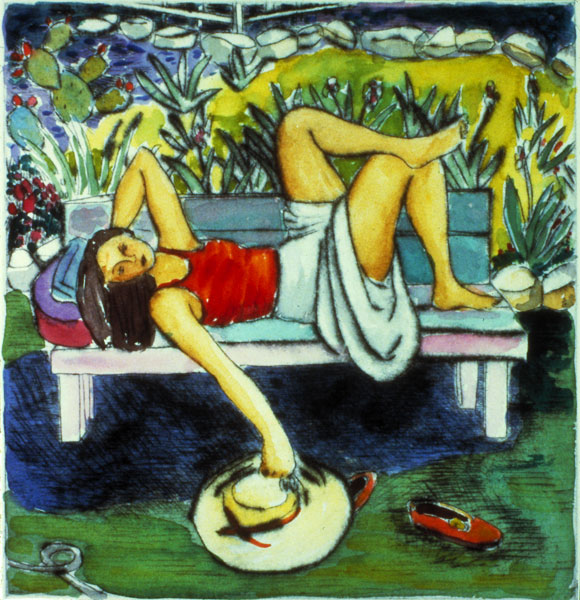 Carolyn Fox Artist Woman With Hat