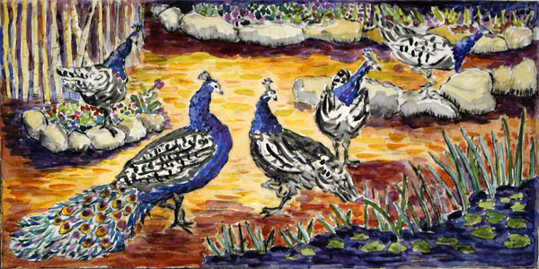 Carolyn Fox Artist Peacocks