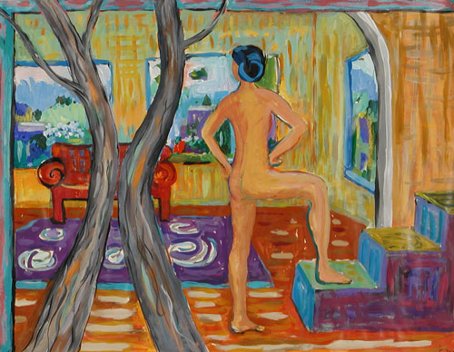 Carolyn Fox Artist Sun Room With Nude